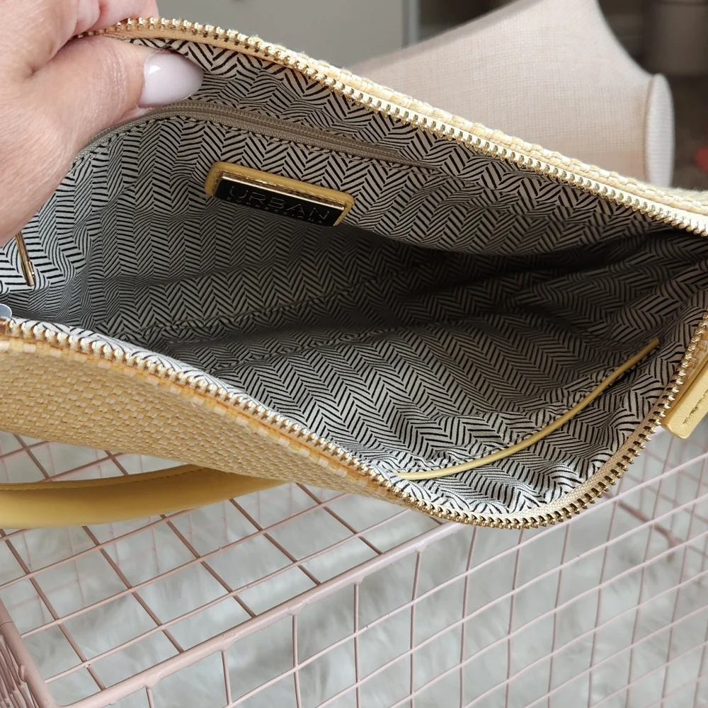 Urban Expressions Yellow Woven Shoulder Bag
